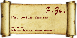 Petrovics Zsanna névjegykártya